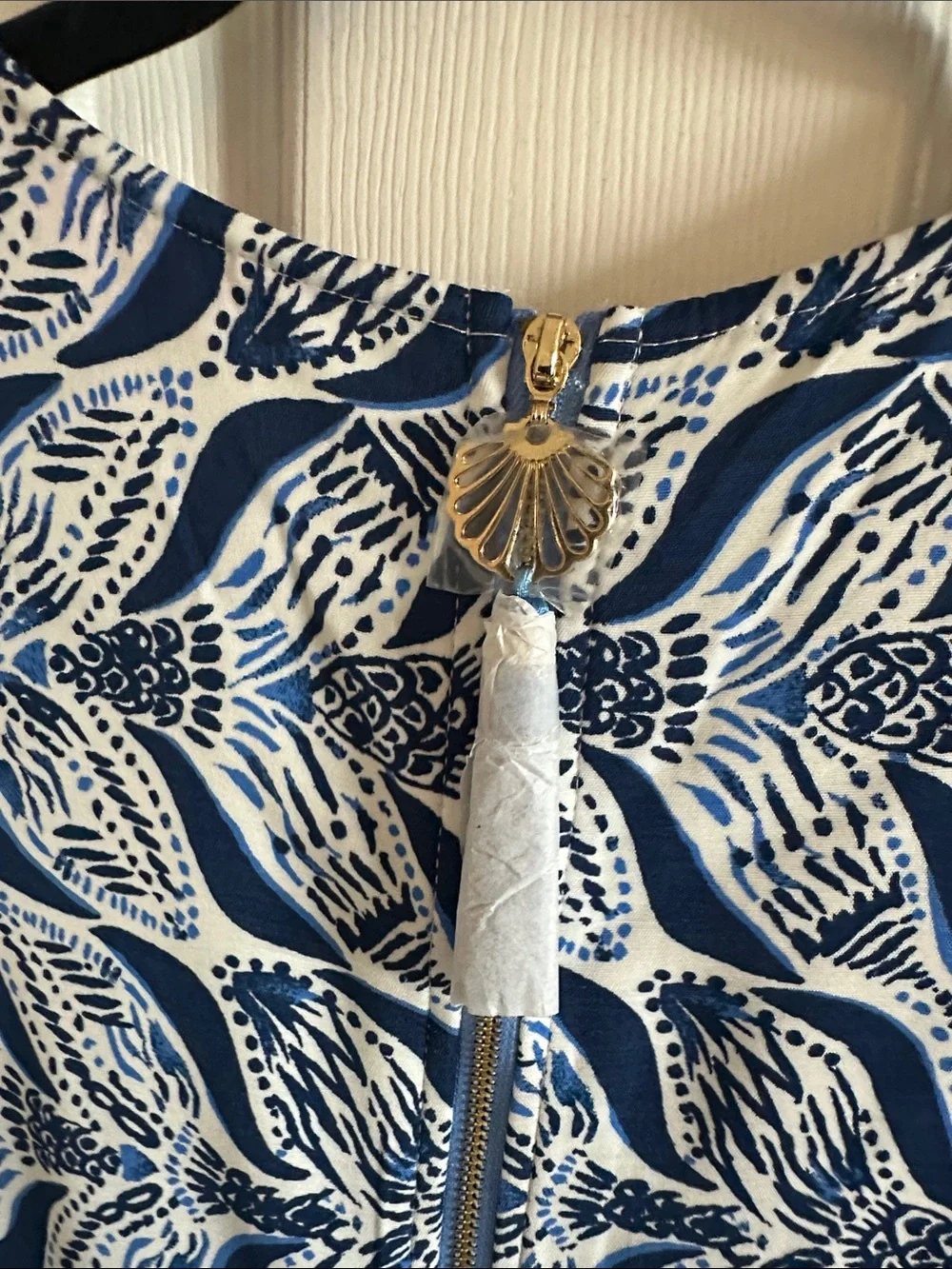 Lilly Pulitzer Blue and White Printed Mini Dress NWOT